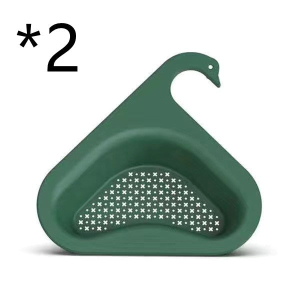 Household Sink Hanging Fruit And Vegetable Filter Water Drain Basket Kitchen Dry And Wet Separation Swan Drain Basket